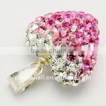 Crystal Charms and Beads, Heart, 209_Rose(SWAR-H010-209+223)