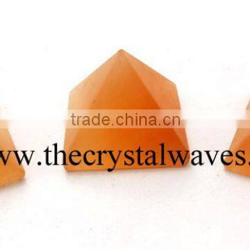 Orange Selenite wholesale pyramid from Crystal Waves khambhat gujarat india