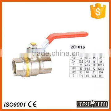 Forged brass ball valve