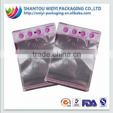 Clear self seal reclosable polypropylene bags