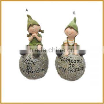 wholesale polyresin elf fairy figurines for garden decorative