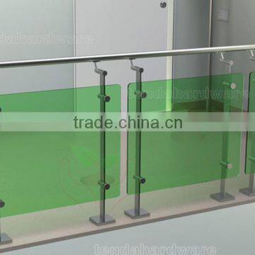 senior stainless steel post glass balustrades with round tubular handrail