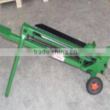 Pedal wood log cutter and splitter