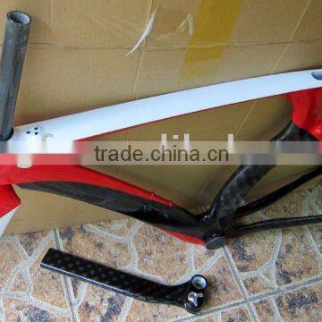 Carbon fiber TT bike frameset&super light 700c Time and trial frame&high quality carbon color type bicycle frame FM018