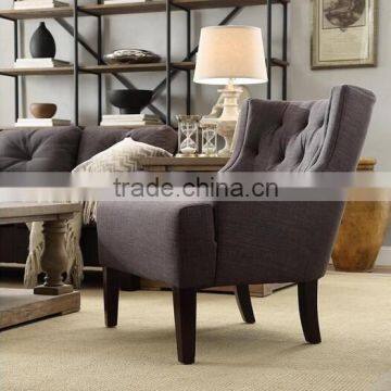 Tess Wingback Tufted Linen Upholstered Chair HS-SC2167