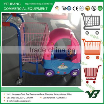 Safe Supermarket Children Shopping Trolley with Safety Belt