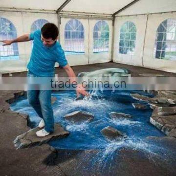 large PVC materials 3d floor murals