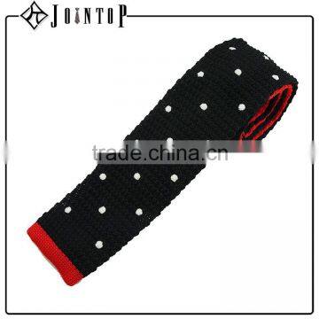 korean style wholesale novelty straight cut end knit tie