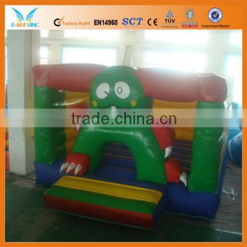 Cute green monster inflatable bouncer