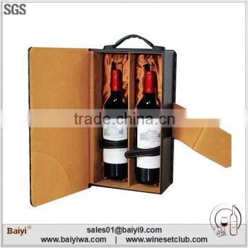 Hot Sale Wine Tote Box For 2 Wine Bottles