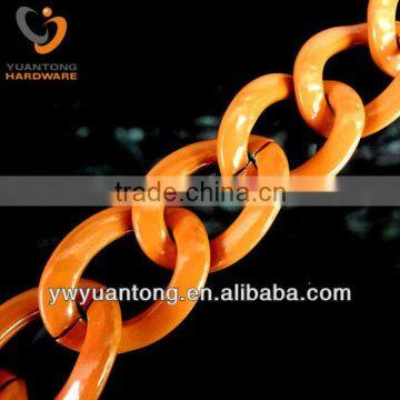 orange color flat shape painted chains