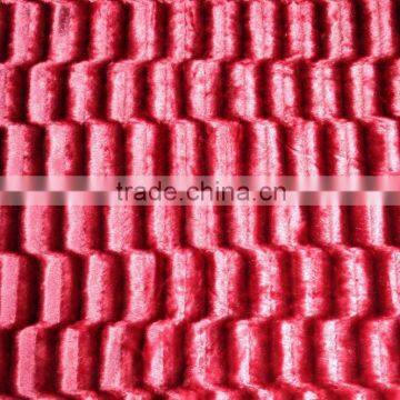 embossed super shine plush fabric