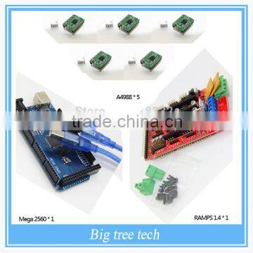 Mega 2560 R3 + 1pcs RAMPS 1.4 Controller + 5pcs A4988 Stepper Driver Module +for 3D Printer kit Reprap MendelPrusa