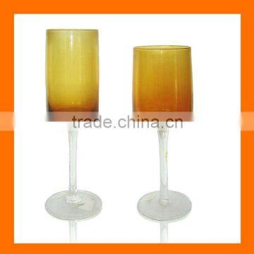 Amber Colored Wine Glass,hand Blow,whole Sales