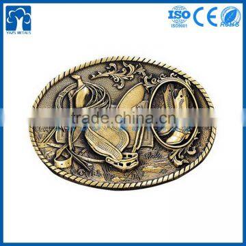 Customized hot american antique gold belf buckle