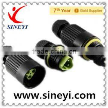 IP68 Waterproof underground screw electrical connector 3pin cable to cable