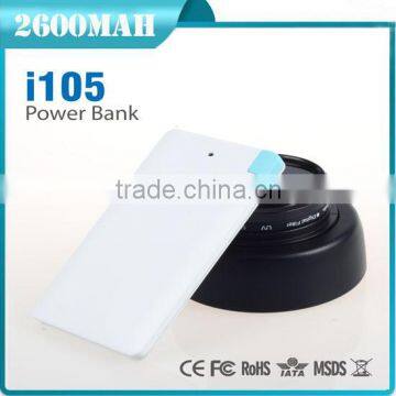 Best Selling Products Portable Credit Card Power Bank 2600mah photo-2