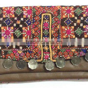 Hottest selling Vintage Banjara leather clutch purse