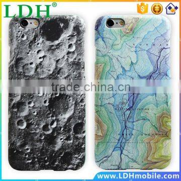 New Moon Space Surface Map Artistic Capa Coque Slim Matte Hard Plastic Phone Cases Cover For iPhone 5 5G 5S 6 6G 6S 6Plus 5.5