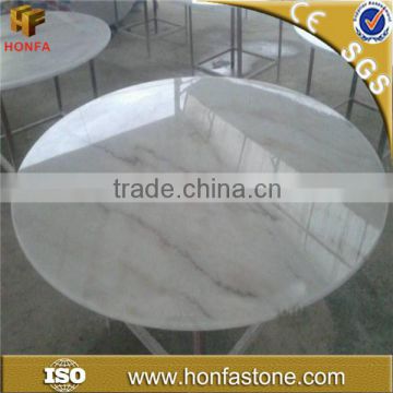 Shenzhen cheap outdoor round marble stone table tops with own factory