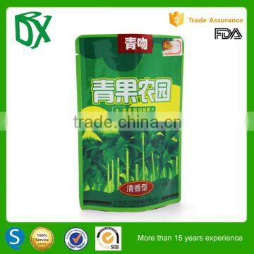 Hot new products for 2016 custom printed doy pack plastic food bag zipper with window for good taste food
