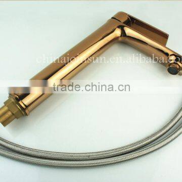 Hot Sale Rose Gold Unique Design Brass Basin Faucet photo-2