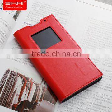 Factory Price OEM Available Smart View Leather Flip Case Cover for Blackberry Priv Phone Business Case