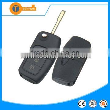 3 button with ABS material remote key blank with uncut blade no logo for ford mondeo