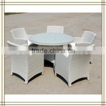 4 Seats Beige Patio round table chairs (T514)