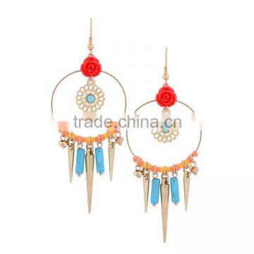 fashion personality new earrings wholesale equisite floral long Earrings