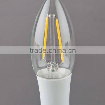 Haining Candle Light Vintage Led Filament Bulb C35 2w Color Plastic Light Source 2W E14 110V photo-3
