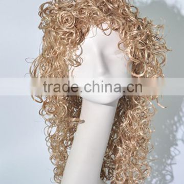 Long blond Afro curls synthetic Festival wigs N326