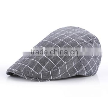 Custom high quality plaid ivy cap/flat cap/gatsby cap