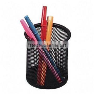 Icegreen Multifunctional Black Metal Round Mesh Design Home Office Pen Holder/ Pencil Cup