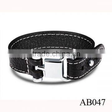 Mens Leathe Bracelet Engraved /Classical Mens Leather Jewelry Wholesale photo-6