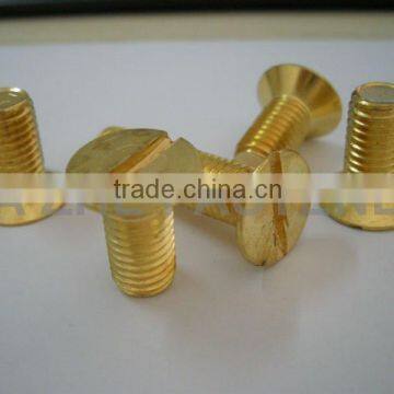 brass slotted flat countersunk bolts