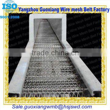 Metal flat mesh chain link conveyor belt