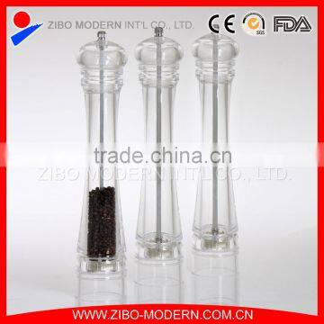 Wholesale plastic acrylic black pepper grinder in high quality