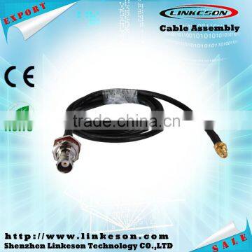 BNC female o-ring bulkhead to SMA female bulkhead pigtail cable KSR195
