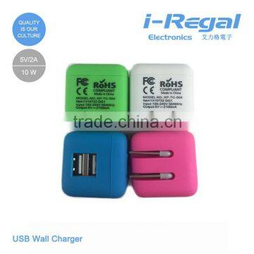 High efficiency DC12-24V folding pin plug usb wall charger for iphone6 iphone6 plus