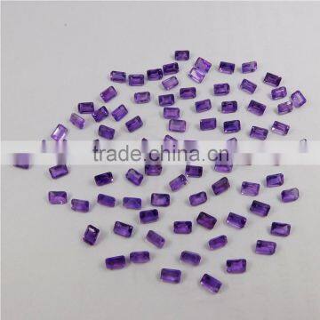 NATURAL AMETHYST CUT FACETED GOOD COLOR & QUALITY 4X6 MM OCTAGON LOT
