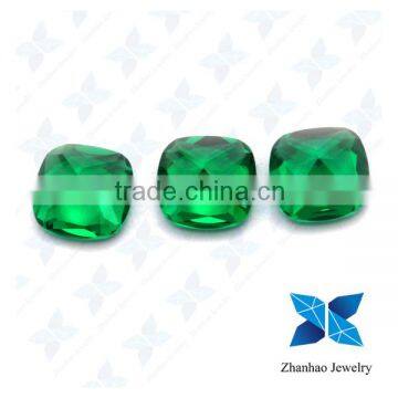 2014 fashion green synthetic corundum stone/emerald stone prices