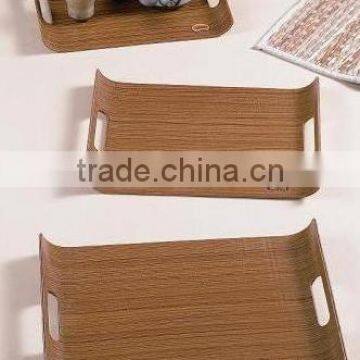 Assorted Size U-shape Wooden Handy Tea Tray, Rectangular Handy Tea Tray, Wooden Tray, Non-Slip Tray, Serving Tea Tray, Tea Tray