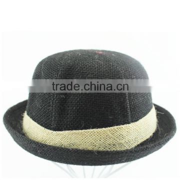 Gentlemen Black Fedora Cap Manual Colourful Straw Hats Dingxing Cheap Good Quality