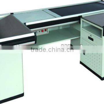 fashional cashier desk with conveyor belt