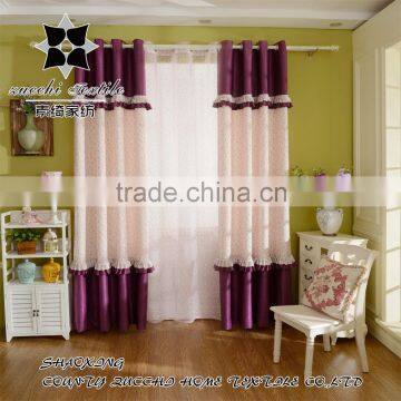 New design floral printed black out curtain drapes pastoralism curtain panel