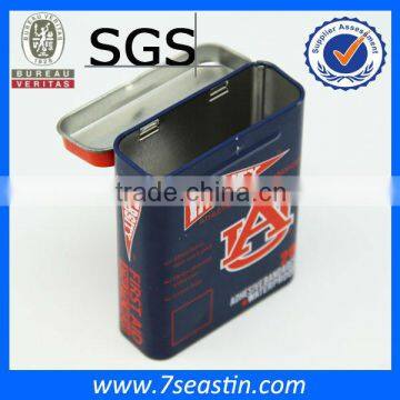 hinged rectangle cigarette tin box