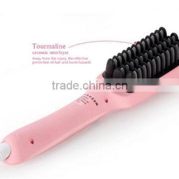 Hot Combs Electric Fast Hair Straightener Comb LCD Iron Brush Auto Hair Massager Tool Electric Straightening escova alisadora