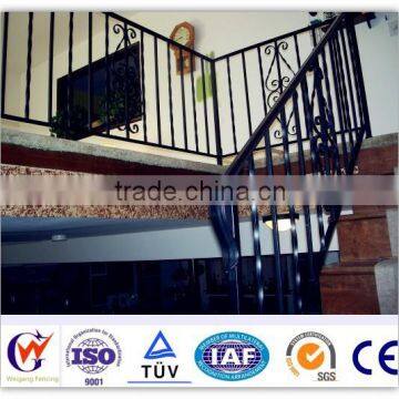 ISO 9001 factory manufacturer indoor hotel hwrought iron stair railing