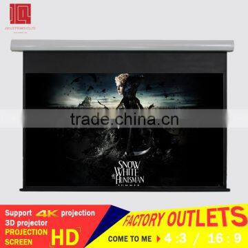 Factory directly sale motor motorized projection screen with 4k projector fabric